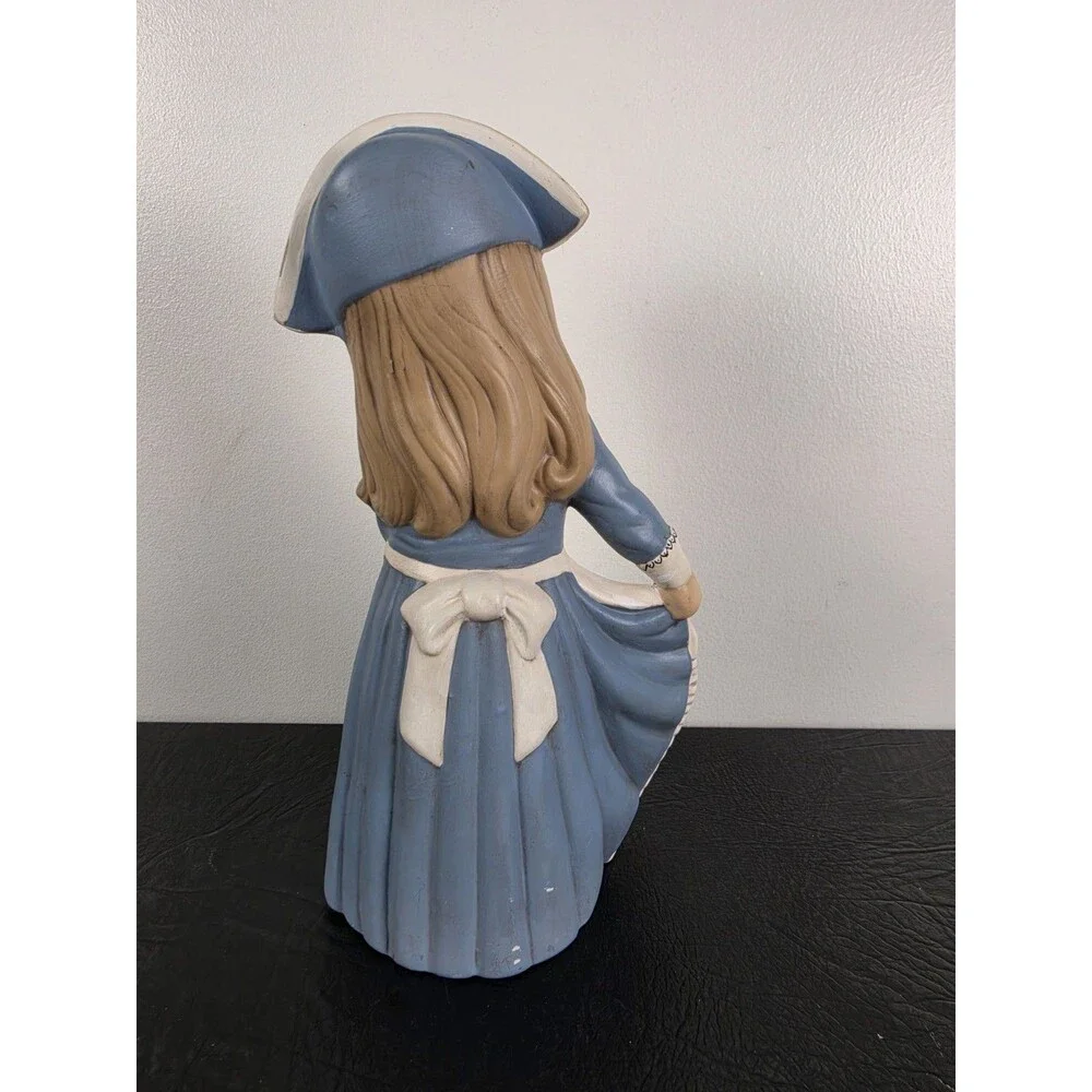 Antique 1960’s/70’s Hand Painted Pilgrim Woman, Very Rare Ceramic 7 Inches Tall